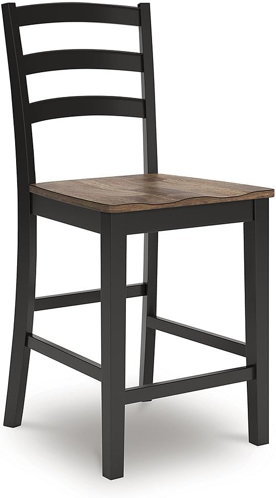 Signature Design by Ashley Wildenauer Farmhouse Armless Ladder Back Counter - Image 4