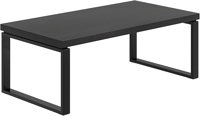 EXCEFUR Black Coffee Table, Modern Rustic Center Table - Image 9