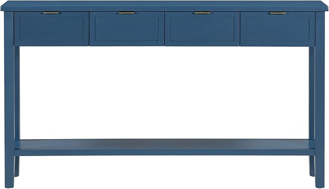 Ball & Cast 60“ Contemporary 4 Drawers Console Table, Long Narrow Entryway-Table - Image 6