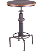 Topower Industrial Bar Table 31.5-41.3" Adjustable Pub Table Kitchen Dining by Topower