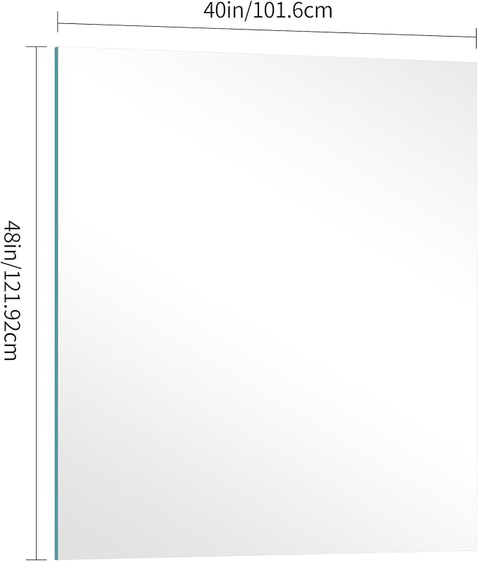 KOCUUY Large Frameless Mirror, 40x48 Inch Square Bathroom Vanity Mirror - Image 9