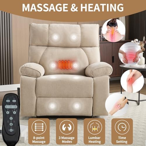 Dual Motor Power Lift Recliner Chair, 8 Positions Vibration Massage Recliner - Image 6
