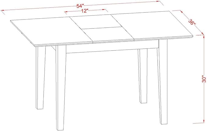 East West Furniture MILA5-MAH-C 5 Piece Kitchen Table Set - Image 4