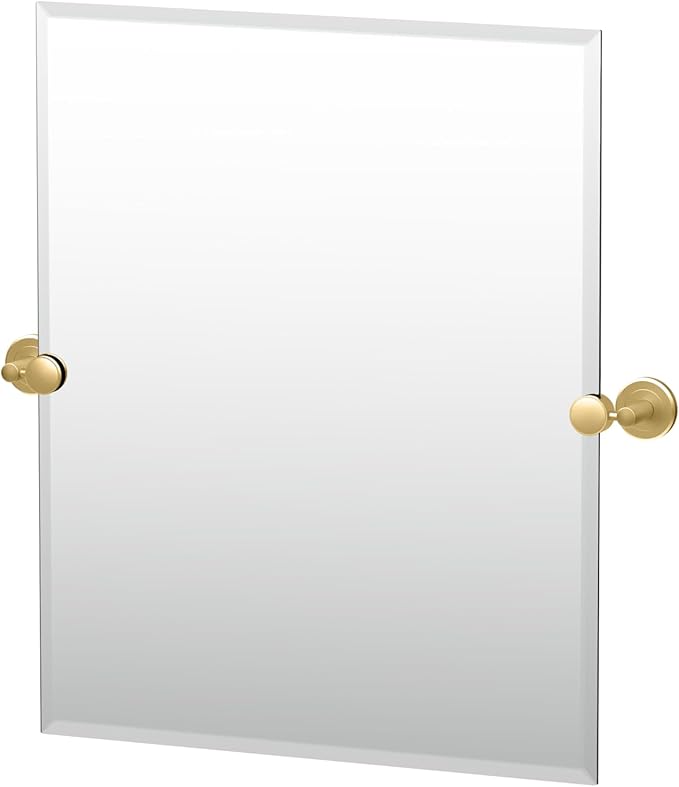 Gatco 4239S Latitude II, Frameless Rectangle Pivot Mirror, 31.5" H, Brushed - Image 2