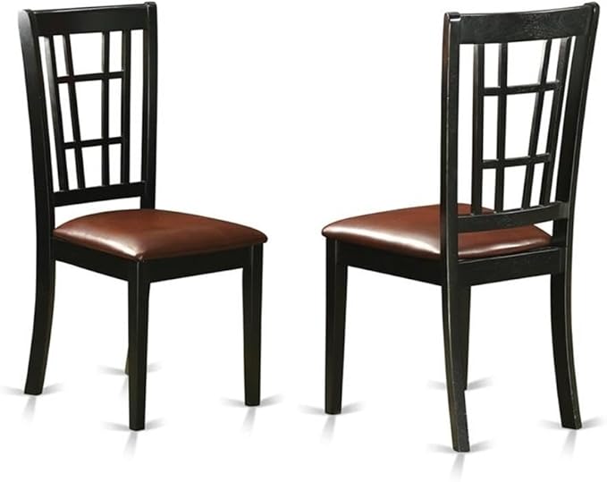 East West Furniture LGNI9-BLK-LC 9 Piece Kitchen Table & Chairs Set Includes a - Image 4