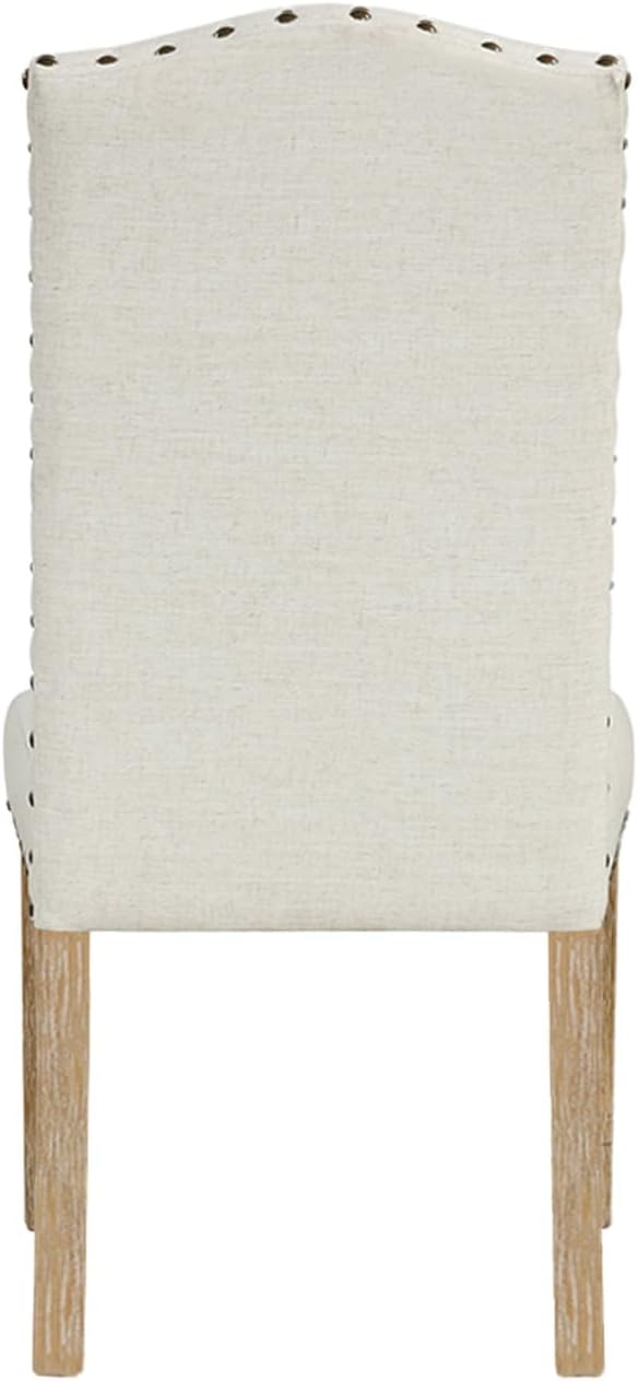 HomePop Home Decor | Classic Upholstered Parsons Dining Chairs | Curver Top - Image 7