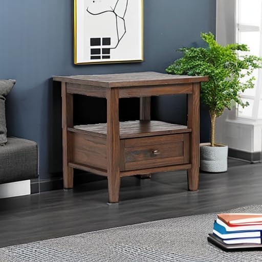 SIMPLIHOME Warm Shaker SOLID WOOD 20 inch Wide Rectangle Transitional End Table - Image 6