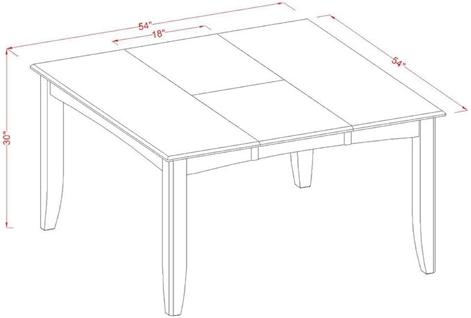East West Furniture PFAN9-BCH-LC 9 Piece Dining Room Table Set Includes a - Image 7