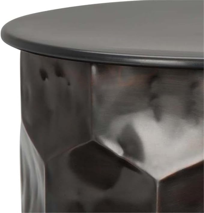 SIMPLIHOME Whitney Industrial 17 inch Wide Metal Storage Accent Side Table in - Image 6