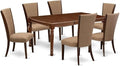 East West Furniture DOVE7-MAH-47 7 Piece Dining Table Set Consist of a by EastWestFurniture