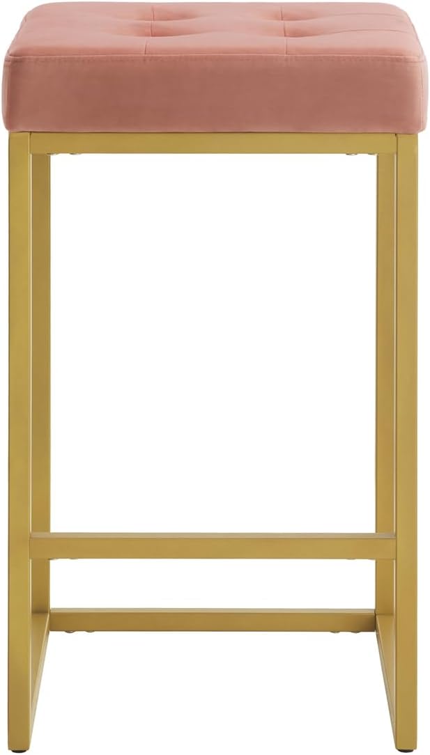 24KF Contemporary Counter Height Bar Stool Set of 2 - Image 5