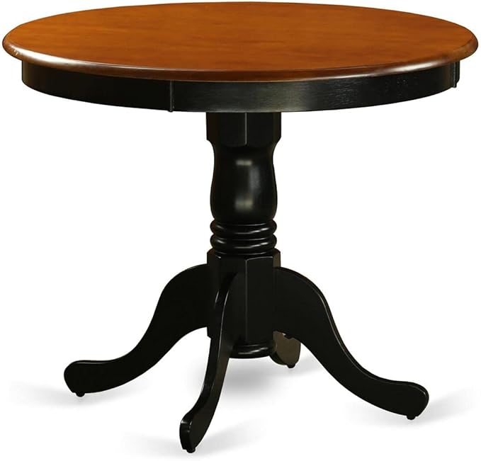 East West Furniture ANPF3-BLK-C 3 Piece Kitchen Table & Chairs Set Contains a - Image 2