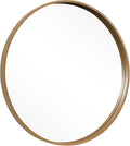 HOMECOOKIN Round Wood Mirror 28 inch Circle Wall Mirror by HOMECOOKIN