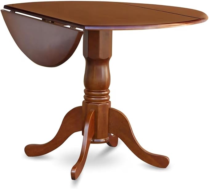 East West Furniture DLPO5-SBR-W 5 Piece Kitchen Table & Chairs Set Includes a - Image 6
