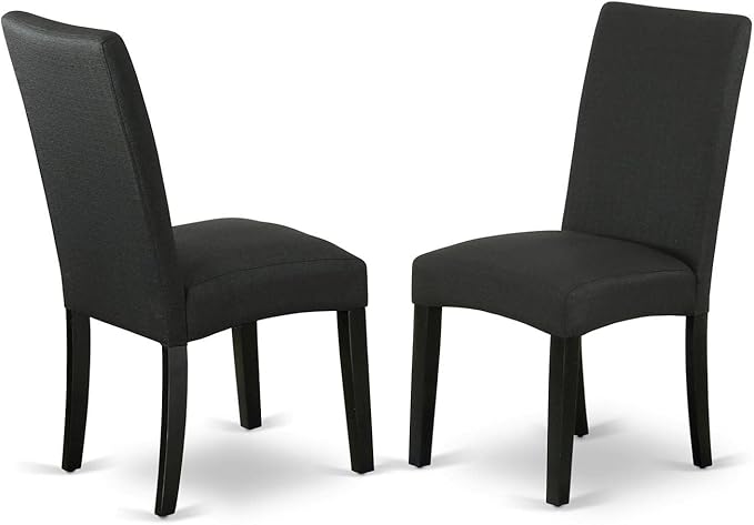 East West Furniture DLDR3-BLK-24 3 Piece Kitchen Table Set Contains a Round - Image 3