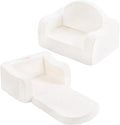 Welnow Kids Sofa, 2-in-1 Soft Sherpa Toddler Chair, Convertible Toddler Couch by LifeGetsBetterWithWelnow