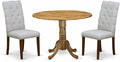 East West Furniture DLEL3-ANA-05 3 Piece Modern Dining Table Set Contains a by EastWestFurniture