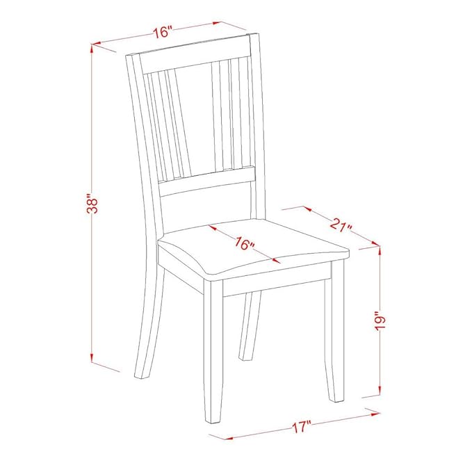 East West Furniture HLDU3-MAH-LC 3 Piece Dining Table Set - Image 6