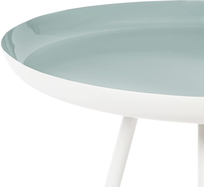 Kate and Laurel Laranya Modern Side Table; 15 x 15 x 23; Blue and White; Chic - Image 6