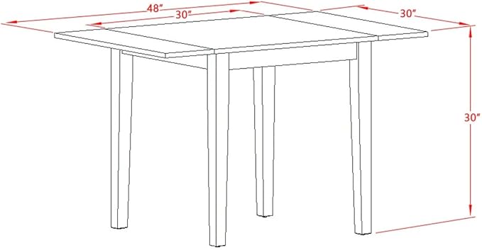 East West Furniture NDGR3-MAH-W 3 Piece Modern Dining Table Set Contains a - Image 14