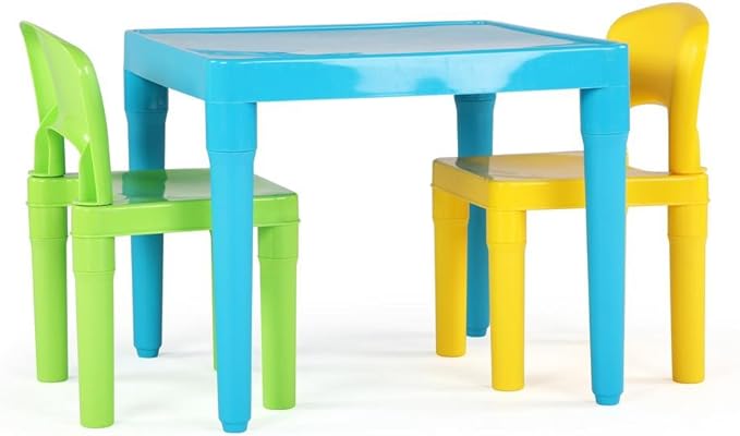 Humble Crew Kids Table and 2 Chair Set, Aqua Table by HumbleCrew