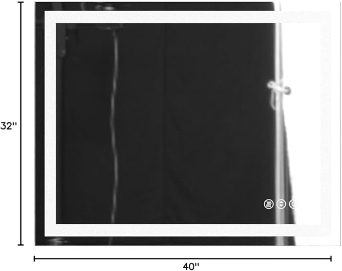 40x32 Inch LED Bathroom Mirror - Image 8