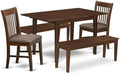 East West Furniture PSNO5C-MAH-C 5 Piece Dinette Set Includes a Rectangle by EastWestFurniture