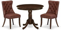 East West Furniture ANDA3-AWA-26 3 Piece Dining Set Includes a Round Kitchen by EastWestFurniture