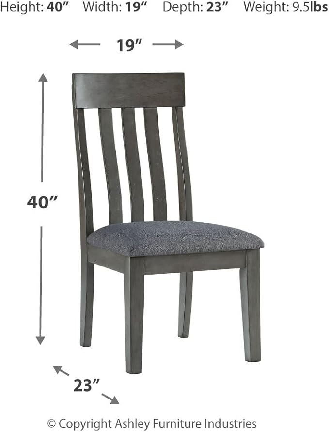 Signature Design by Ashley Hallanden Modern Slat Back 18.63" Dining Room Chair - Image 11