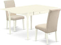 East West Furniture MZBA3-LWH-01 3 Piece Dining Room Table Set Contains a by EastWestFurniture