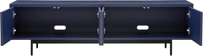 Henn&Hart Rectangular TV Stand for TV's up to 75" in Navy, for Home, Living Room - Image 8
