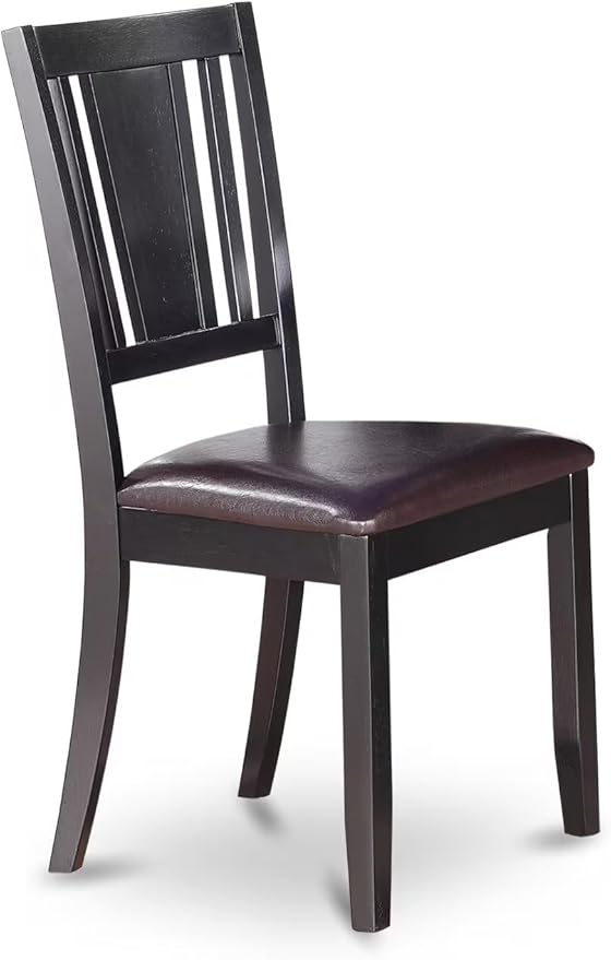 East West Furniture DLDU5-BLK-LC 5 Piece Modern Dining Table Set Includes a - Image 4