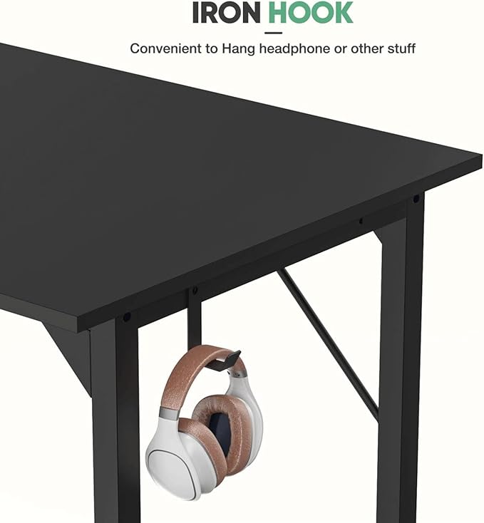 40 Inch Desk Office with Storage, Modern Simple Style Gaming Computer Table - Image 5