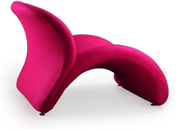 Manhattan Comfort Rosebud Fuchsia Wool Blend Accent Chair - Image 6