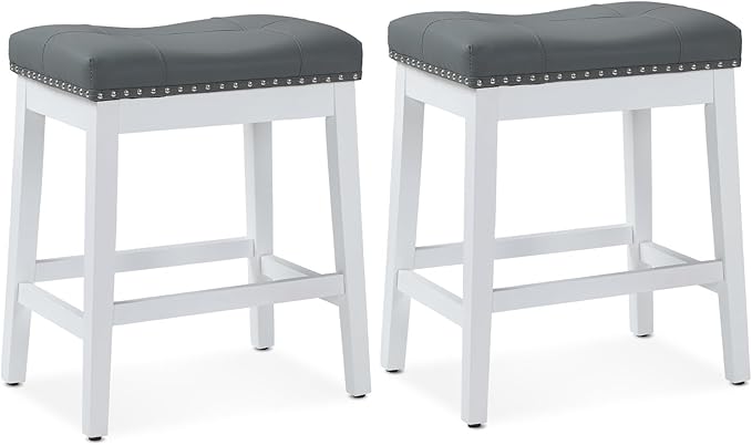 Athena Collection Bar Stools Set of 2, 25 Inches Counter Height Bar Stools by AthenaCollectionFurniture