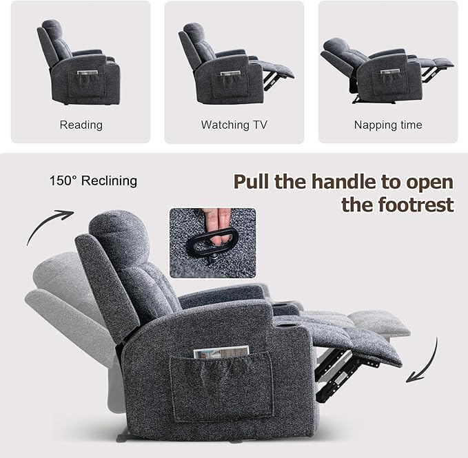 Phoenix Home Manual Recliner Chair Set of 2 - Image 5