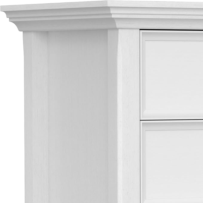 SIMPLIHOME Amherst SOLID WOOD 24 inch Wide Transitional Bedside Nightstand - Image 7