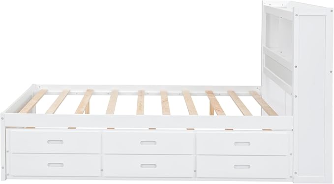 Full Size Pine Wood Platform Bed - Image 5