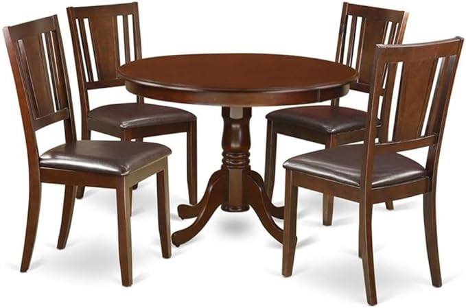 East West Furniture HLDU5-MAH-LC 5 Piece Kitchen Table Set by EastWestFurniture