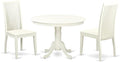 East West Furniture HLIP3-LWH-W 3 Piece Kitchen Table Set by EastWestFurniture
