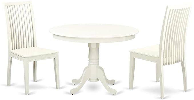 East West Furniture HLIP3-LWH-W 3 Piece Kitchen Table Set by EastWestFurniture