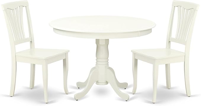 East West Furniture HLAV3-LWH-W 3 Piece Kitchen Table Set by EastWestFurniture