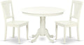 East West Furniture HLAV3-LWH-W 3 Piece Kitchen Table Set by EastWestFurniture