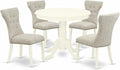 East West Furniture ANGA5-LWH-35 5 Piece Dining Table Set by EastWestFurniture