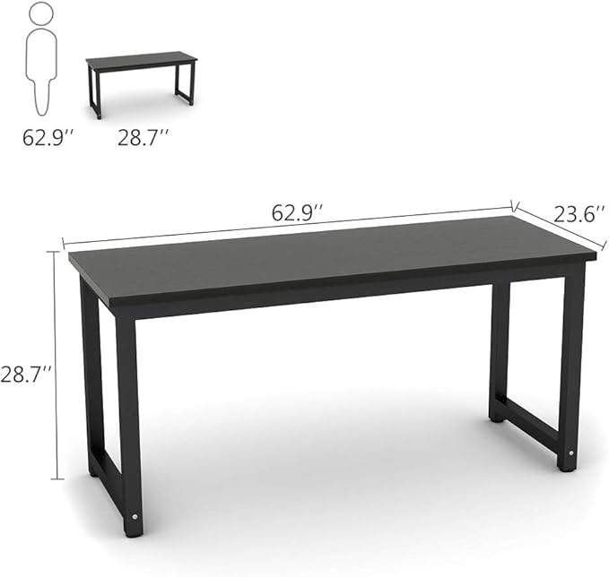 Tribesigns Modern Computer Desk, 63 inch Large Office Desk Computer Table Study - Image 3
