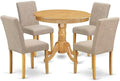 East West Furniture ANAB5-OAK-04 5 Piece Dining Table Set by EastWestFurniture