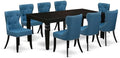 East West Furniture LGSI9-BLK-21 9 Piece Dining Table Set Includes a Rectangle by EastWestFurniture