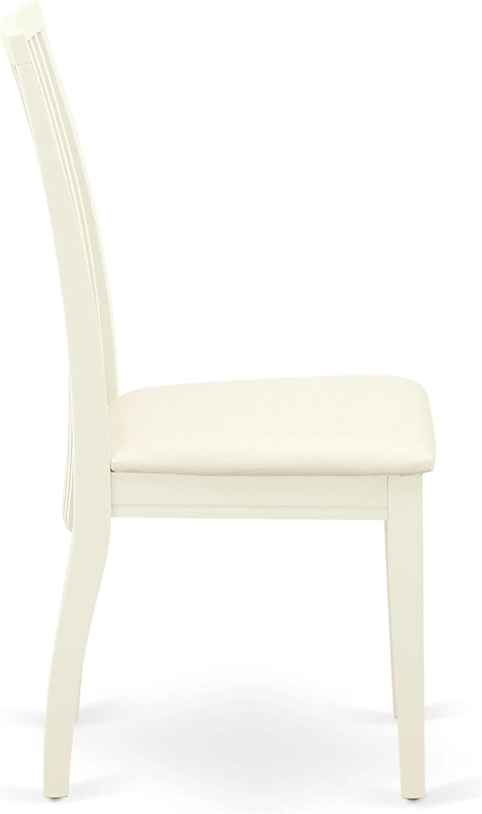 East West Furniture HBIP5-LWH-C 5 Piece Dining Set Includes a Round Dining Table - Image 8