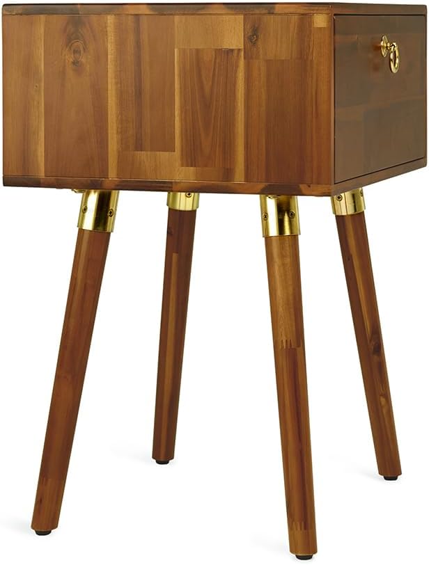 Bme Alden Solid Wood Nightstand/Side Table/End Table, Fully Assembled, - Image 8