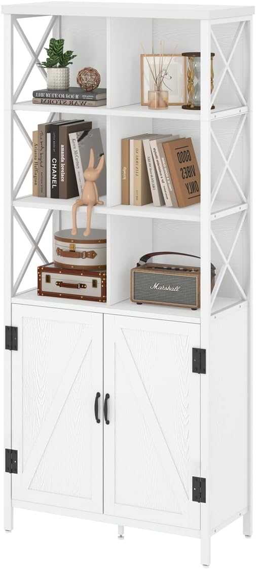 FATORRI Tall Bookshelf and Bookcase, Industrial Bookshelf - Image 8